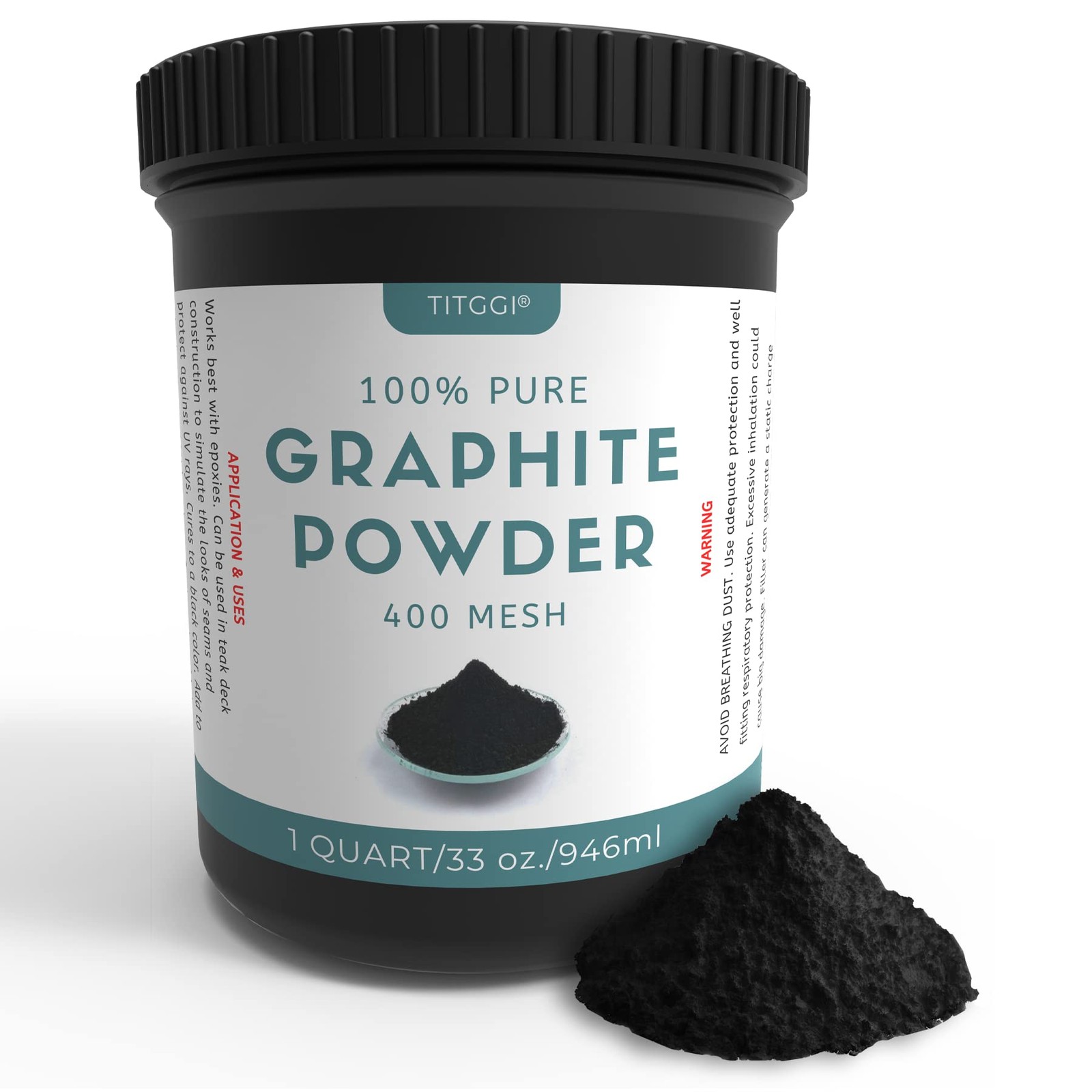 1 Quart Ultra-Fine Pure Graphite Powder - Premium Dry Powdered Graphite for Lock