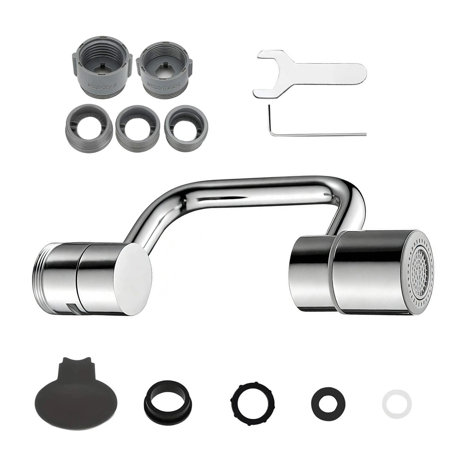 360° Rotatable Faucet Aerator Extension For Kitchen Faucet Stainless Steel Spray