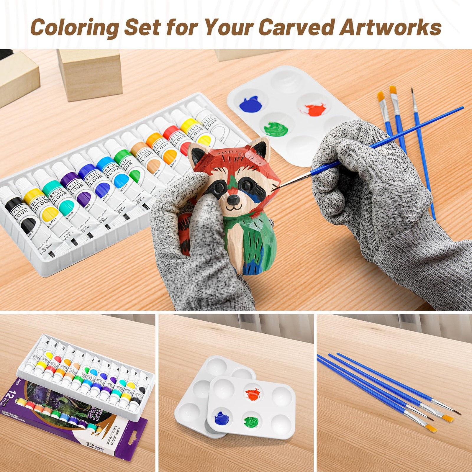 Wood Carving Kit, Tools Set with Varies (Small to Medium),