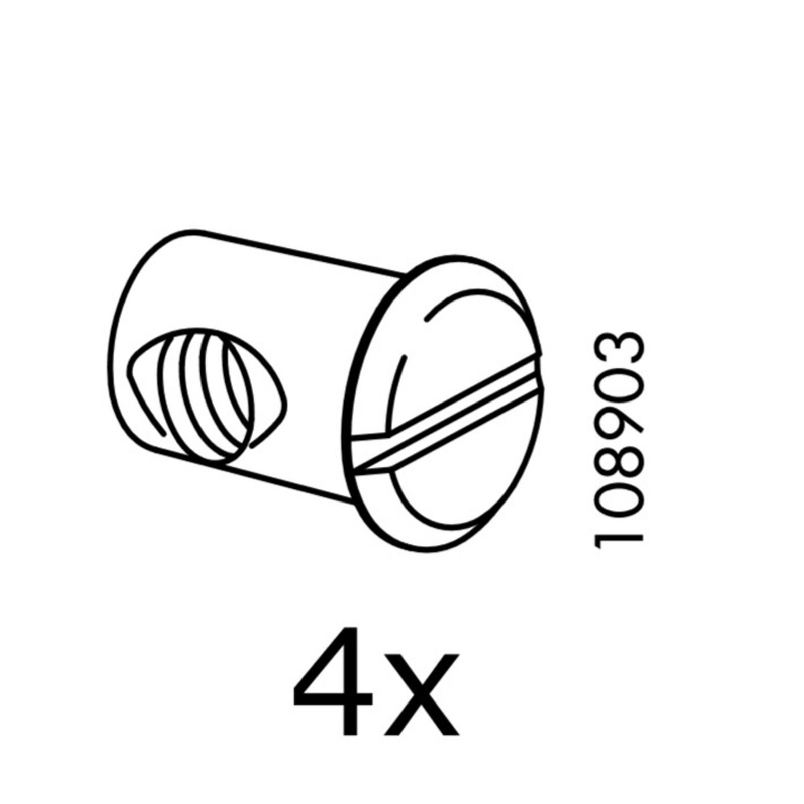 4 IKEA  Cross Dowel Nut Sleeves  Part # 108903