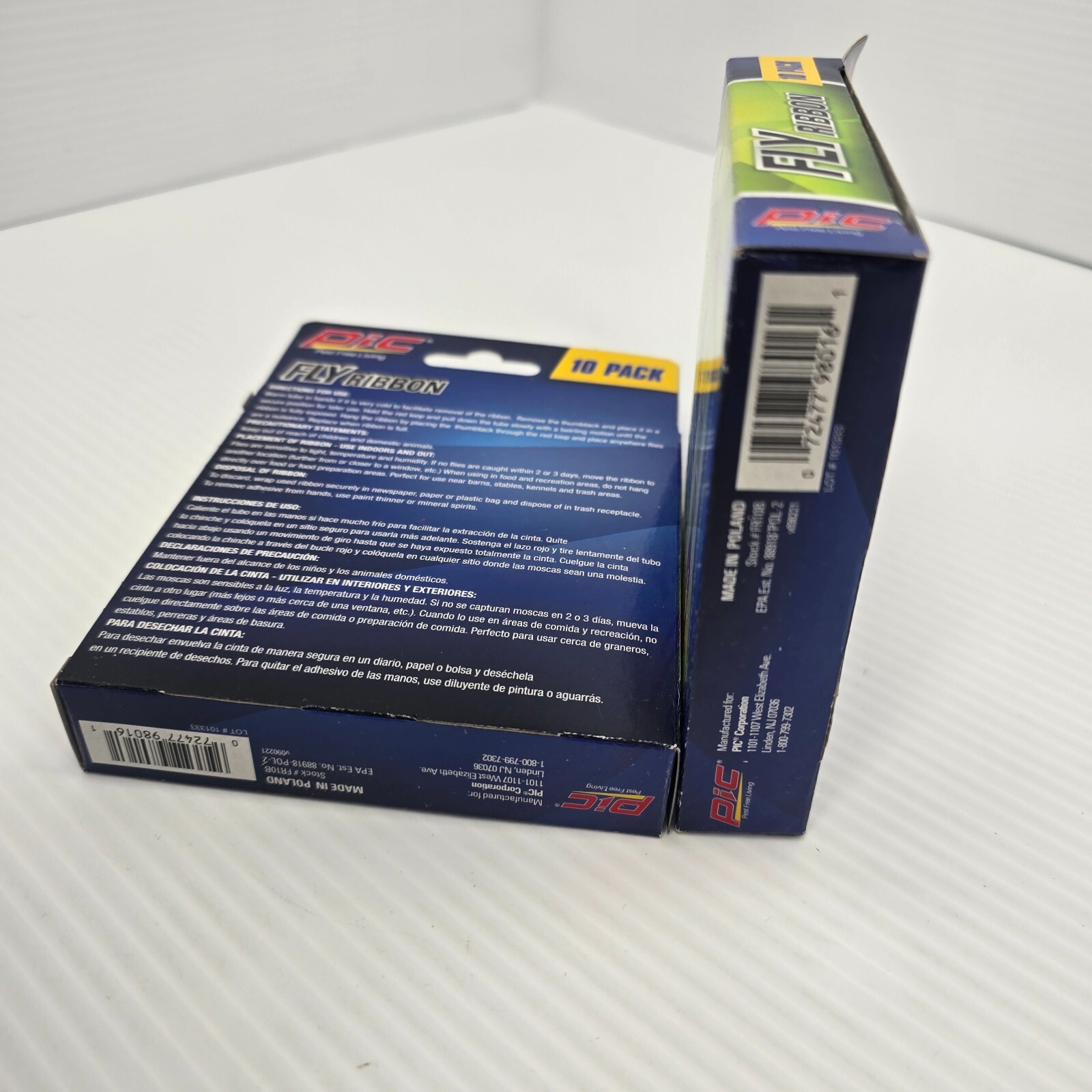 LOT OF 2 PIC Sticky Fly Ribbons 10 Per Pack 20 Traps Total Traps And Holds