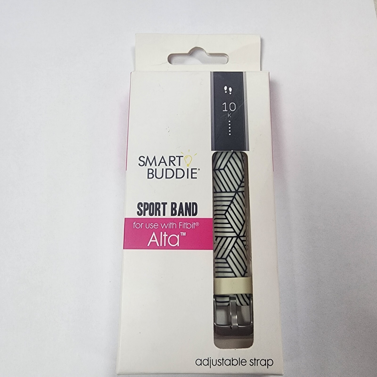 Fitbit Alta Accessory Spory Band Black & White Geometric Adjust Replacement Band