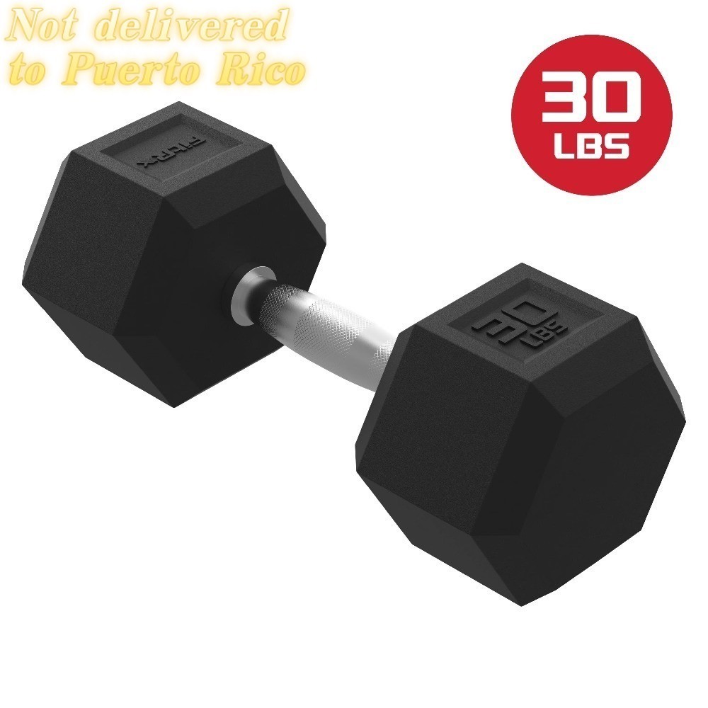30lbs Dumbbell – Solid Steel Handle, Durable Rubber Coating-NEW