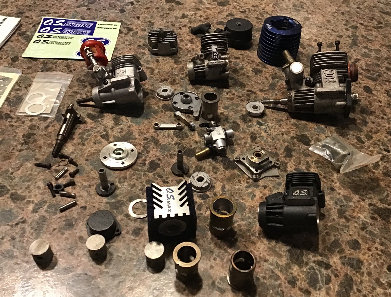 Rc Engine Parts And Decals (OS & GS)