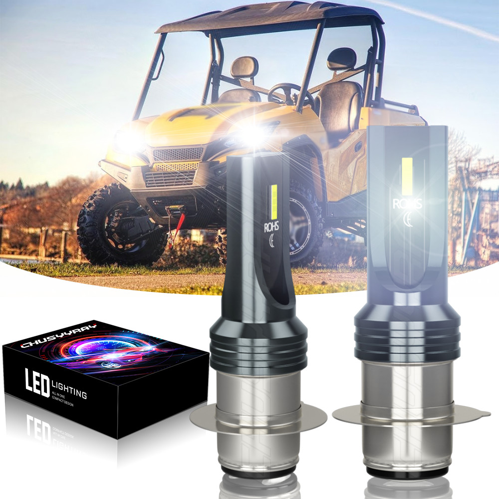 For Yamaha Kodiak 400 450 Rhino 660 700 LED P15D H6M Headlight Bulbs 100W Lamp
