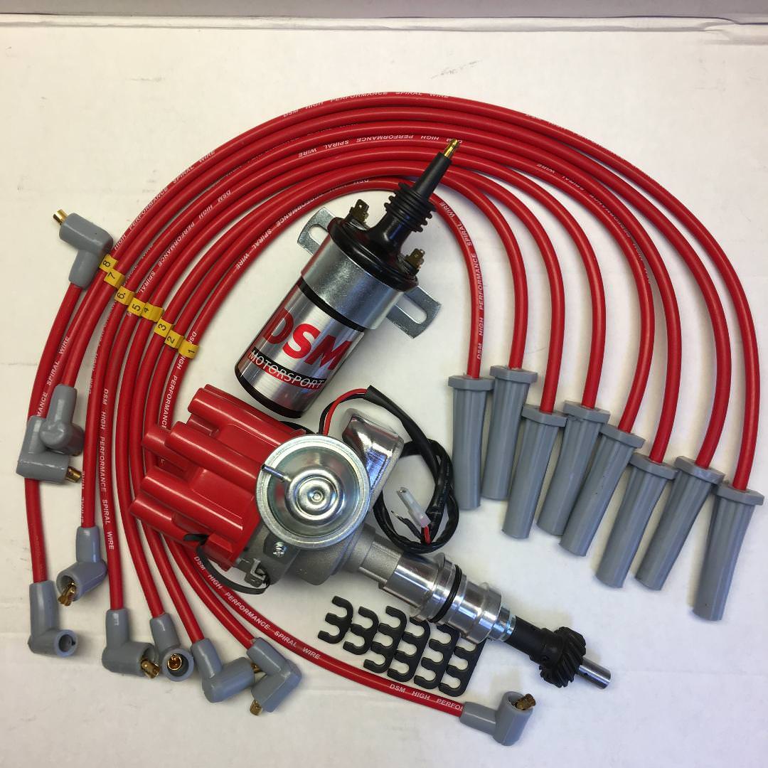 Ford Cleveland 302 351 V8 Distributor 13.00mm With Coil And Spark Plug Leads