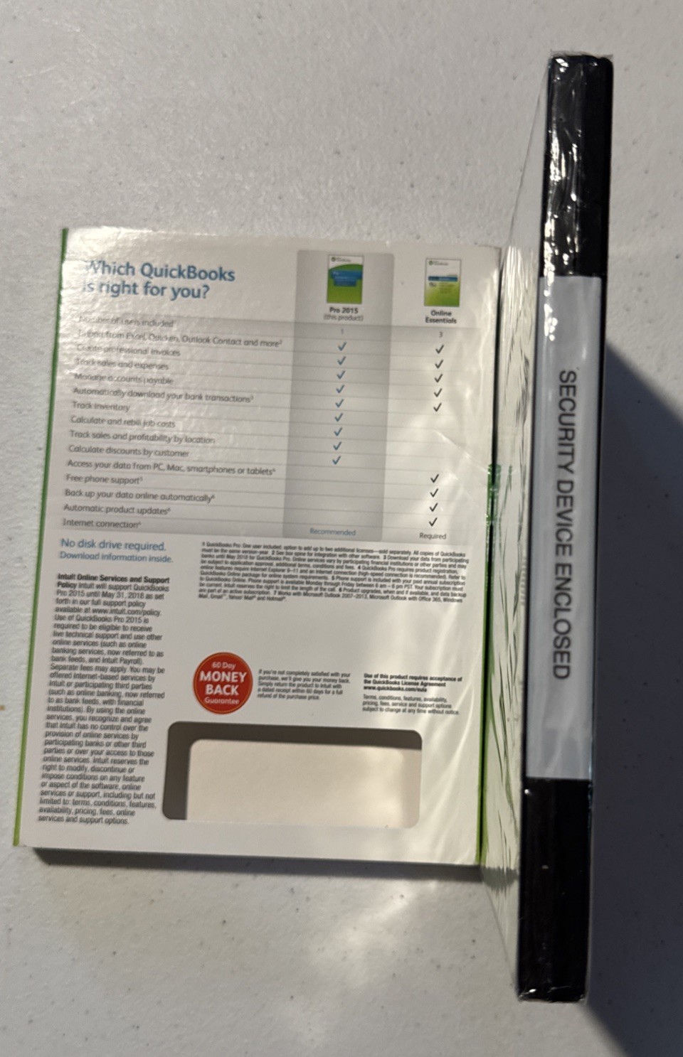 NEW Quickbooks 2015 Desktop Pro For Windows Accounting -NO SUBSCRIPT10N- SEALED