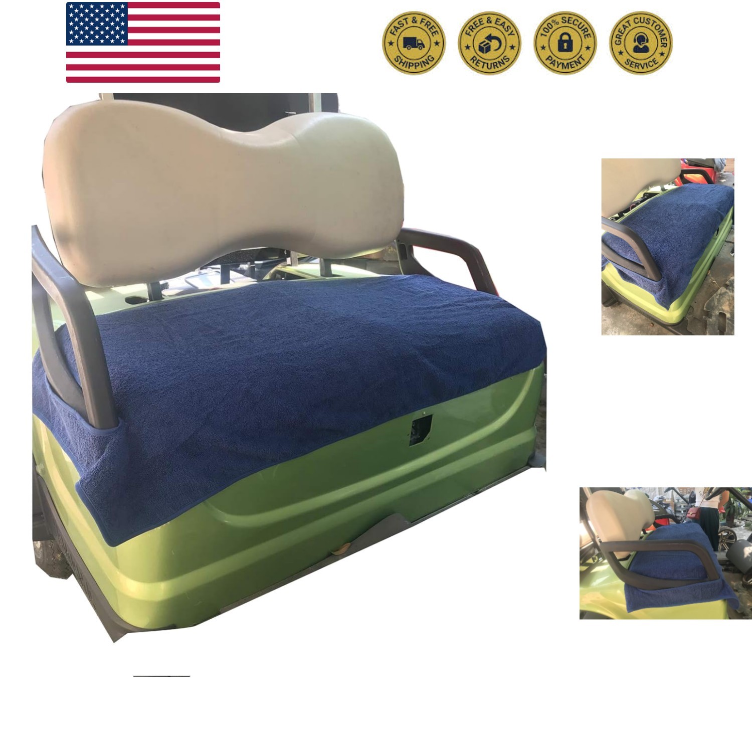 Universal Golf Cart Seat Cover | Blanket Fits All Golf Carts