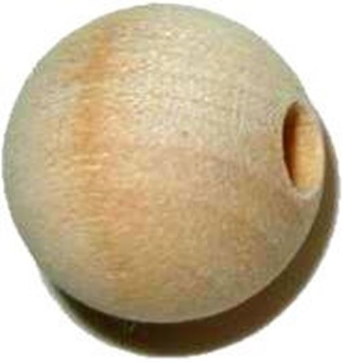 (12 Pack) 5/8" Round Maple Bead