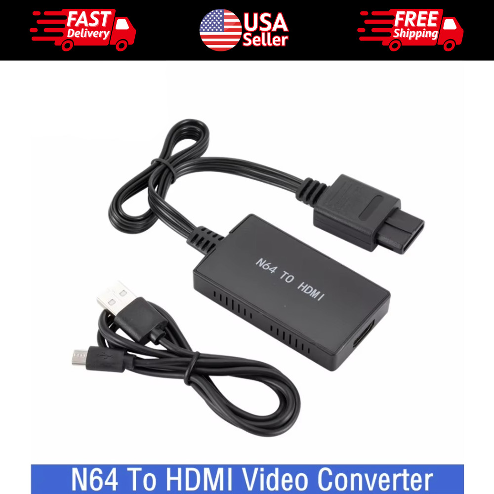 N64 to HDMI Converter Adapter, Converter for N64 /Gamecube/Super NES Game 1080p*