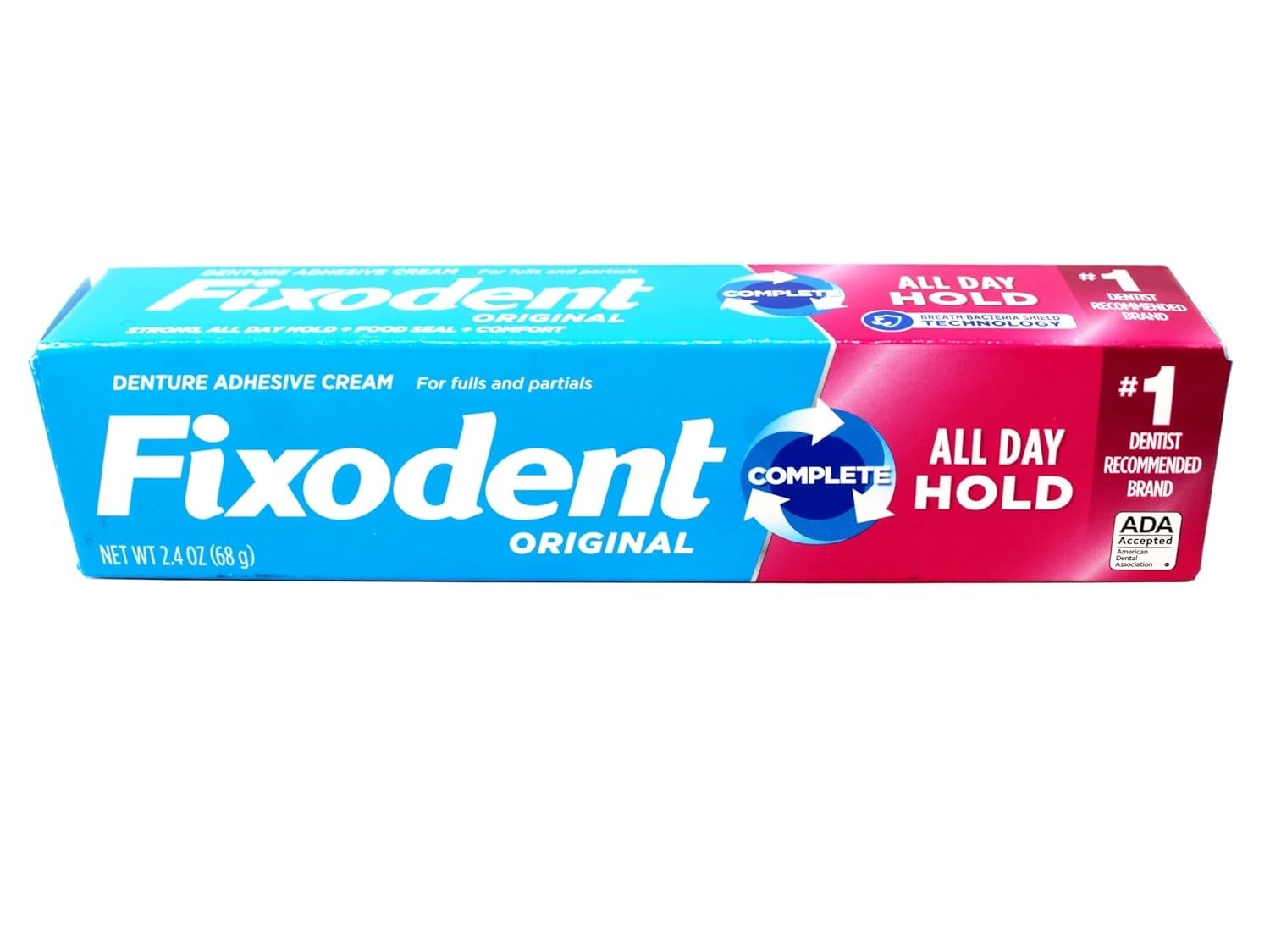 Denture Adhesive Cream-2.4 oz, 4 pk