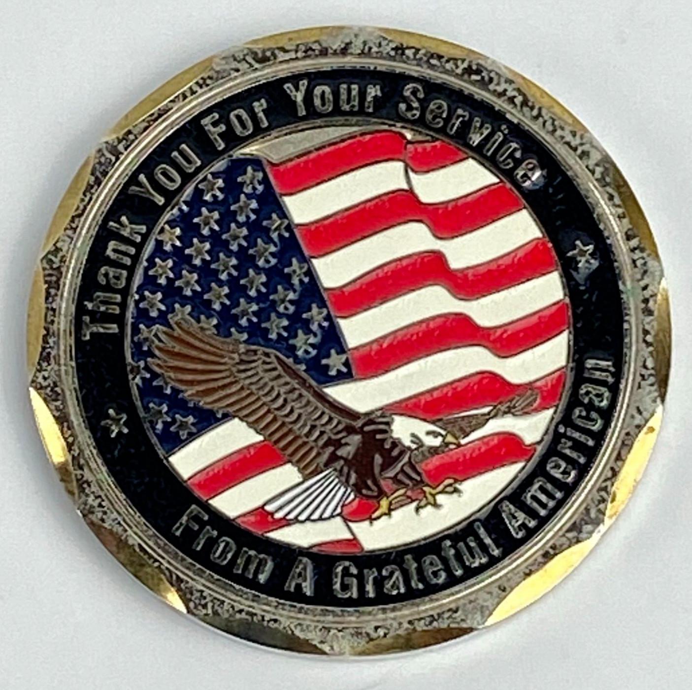 Challenge Coin To A Member of Our U.S. Armed Forces From A Grateful American