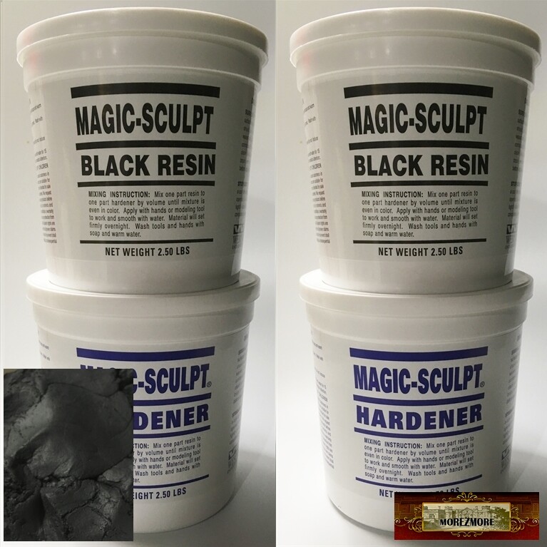M02050x2 MOREZMORE 10 lb BLACK Magic Sculpt Sculp Epoxy Clay Model Putty