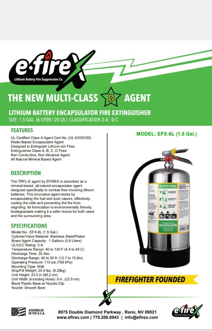 🔥 Lithium Fire Extinguisher 6 & 9 liter Heavy Duty Vehicle Bracket Adjustable