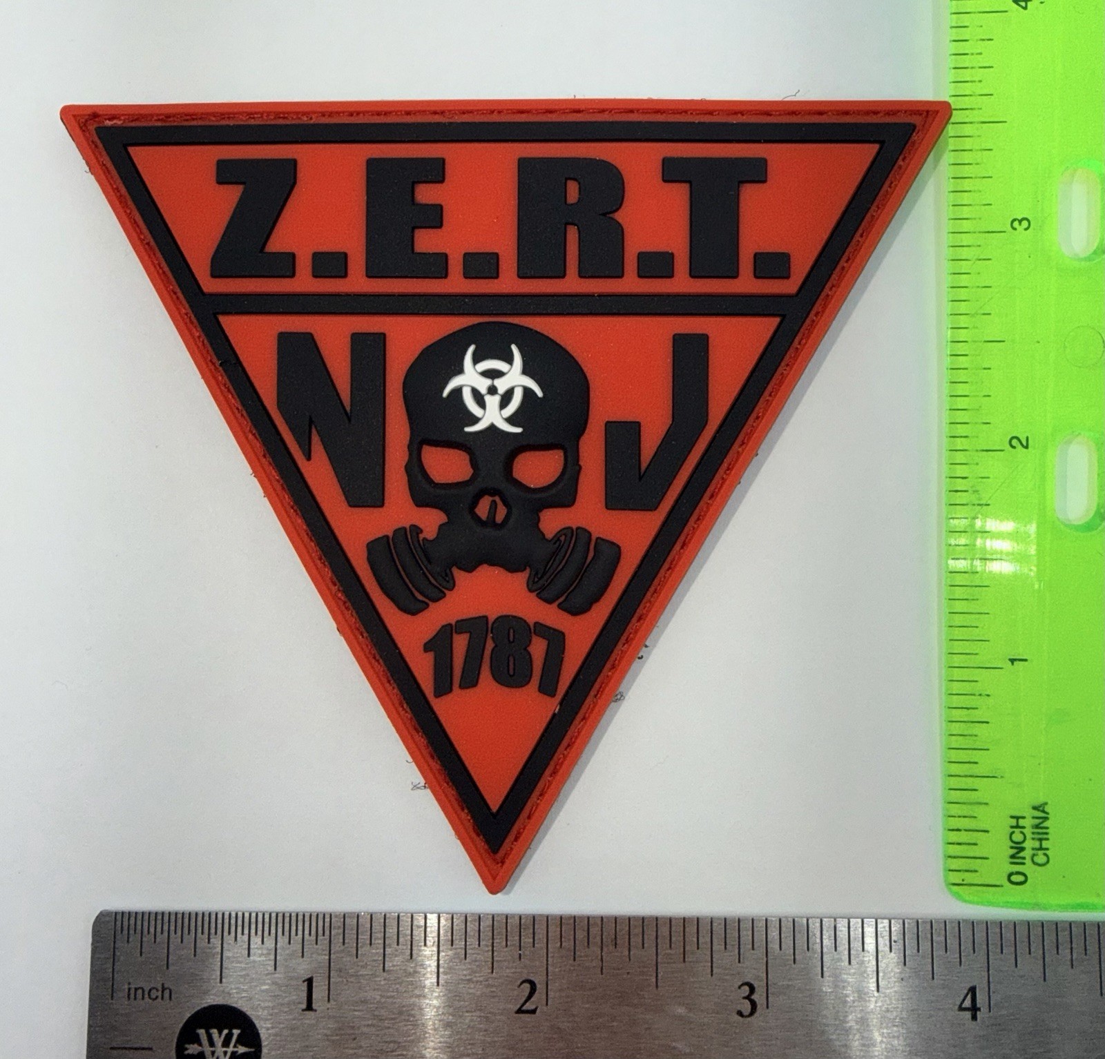 ZERT NATION New Jersey State PVC Morale Patch Hook & Loop Zombie Zero Day NEW