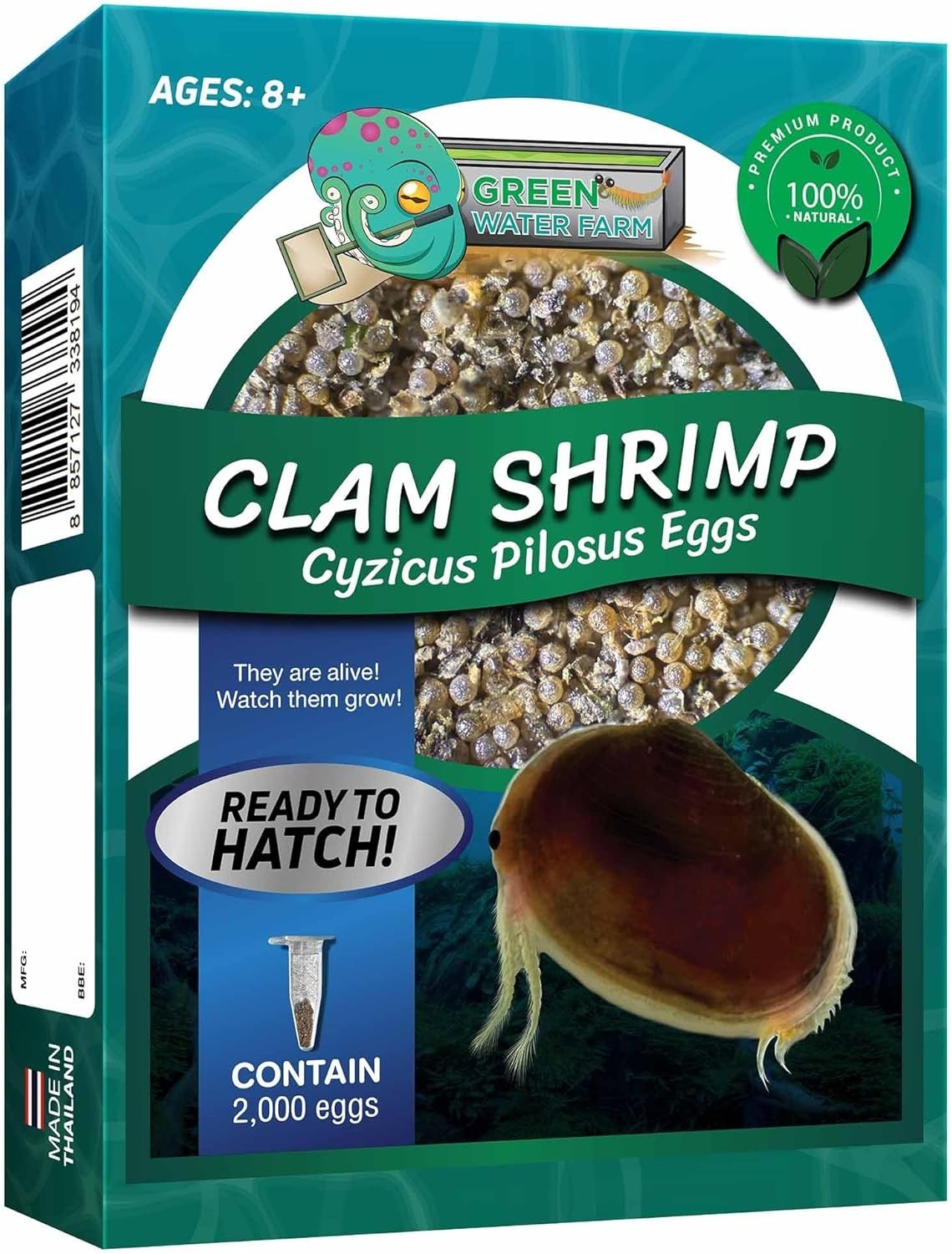 Clam Shrimp Cyzicus Pilosus Eggs for Hatching & Culture Suitable to be Pet 2,000