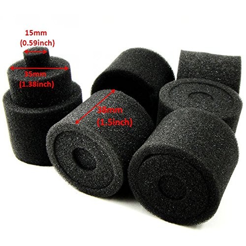 6pcs New 1/8 RC Nitro Engine Buggy Air Dust Filter External 1/8, Black
