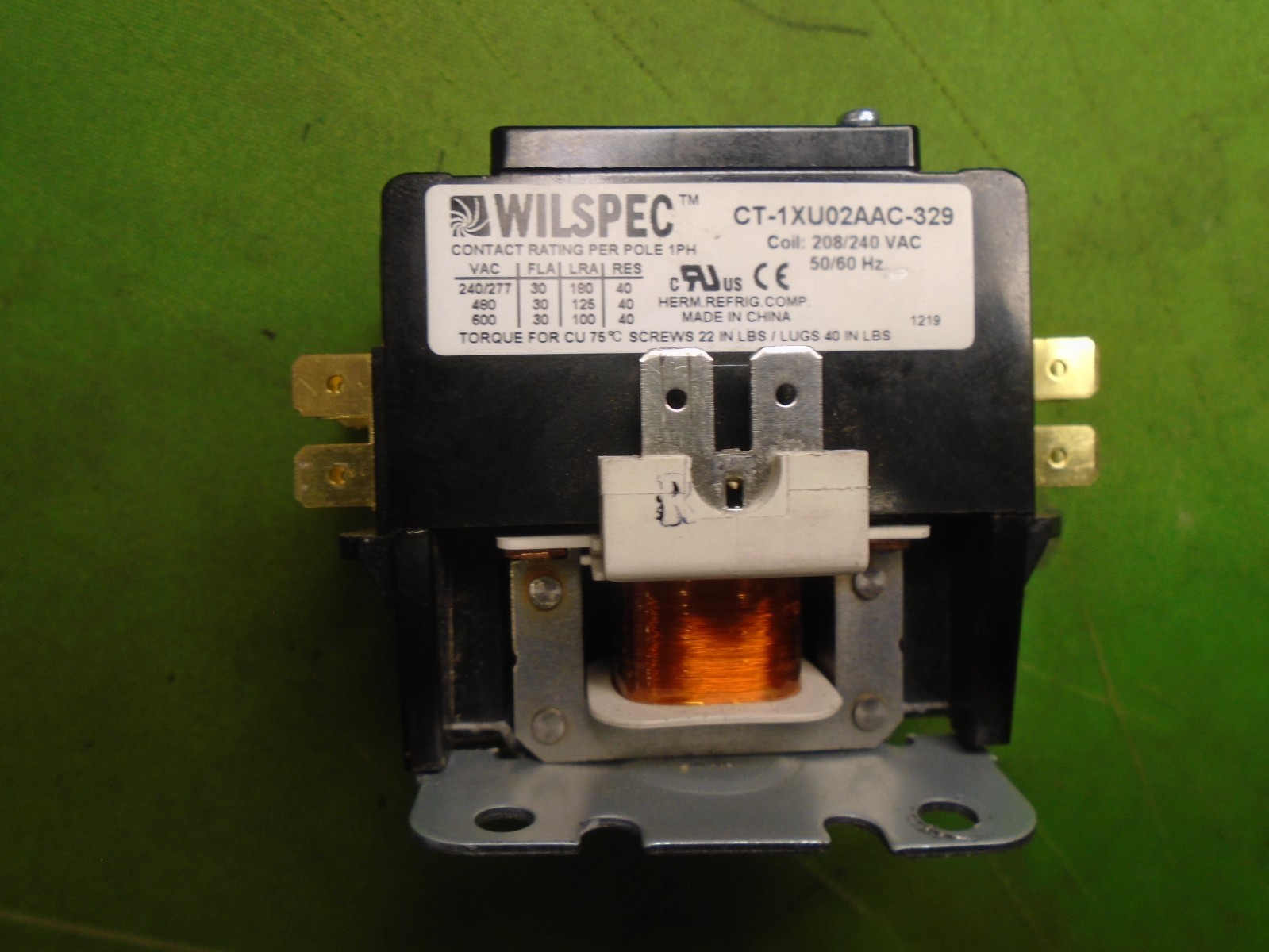 WILSPEC Contactor Ice Machine CT-1XU02AAC-329 COIL 208/240.VAC50/60 9101002-06
