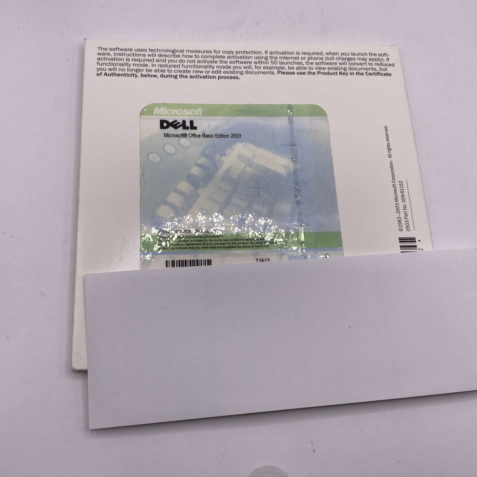 Microsoft Office Basic Edition 2003/CD With Activation Code/Key
