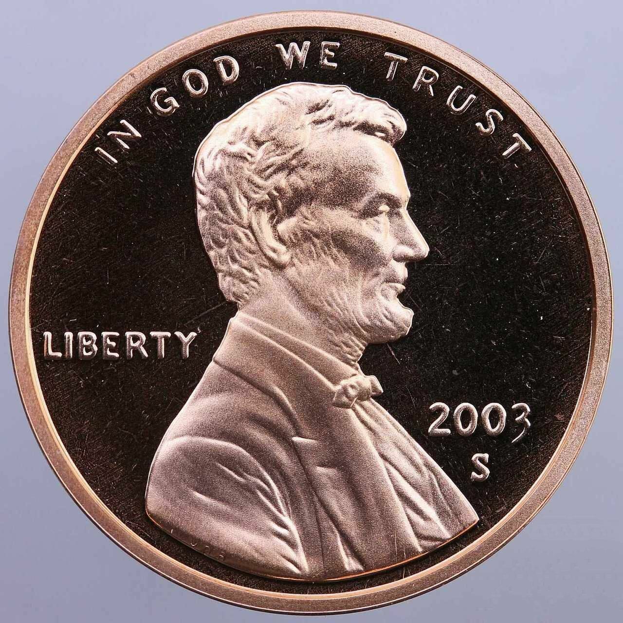 2003 S Lincoln Memorial Cent Gem Deep Cameo PROOF Penny US Mint Coin "STUNNING!"