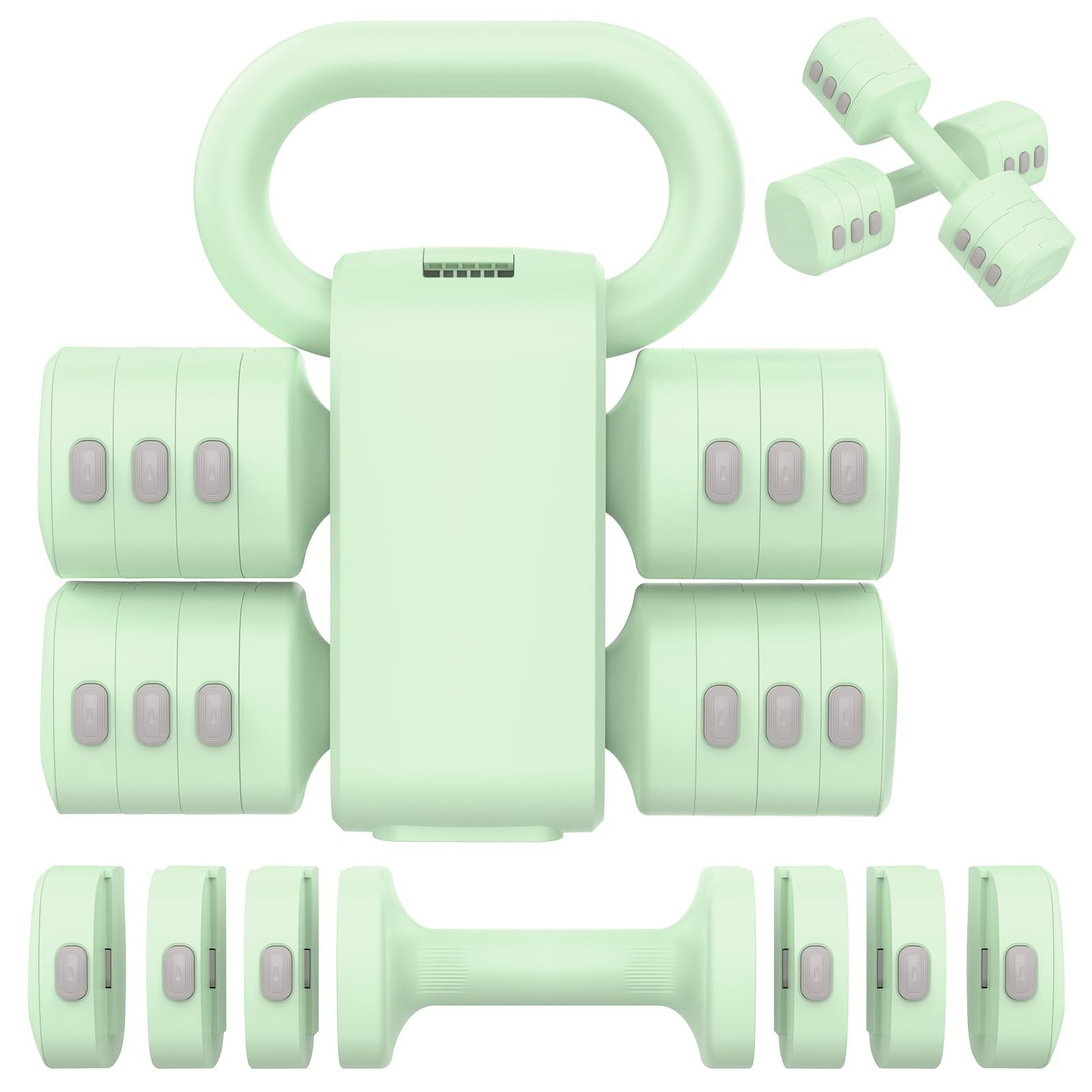 Best 2-in-1 Adjustable Dumbbells Set 4 Levels Weight Set for Women Men, Each