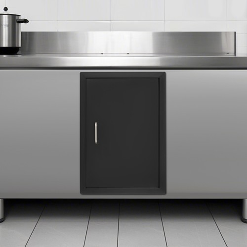 Single BBQ Access Door, Durable Carbon Steel for Outdoor Kitchen