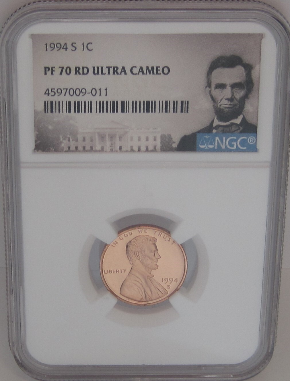 1994-S Lincoln Memorial Cent NGC PF70 RED ULTRA CAMEO - TOP GRADED PROOF