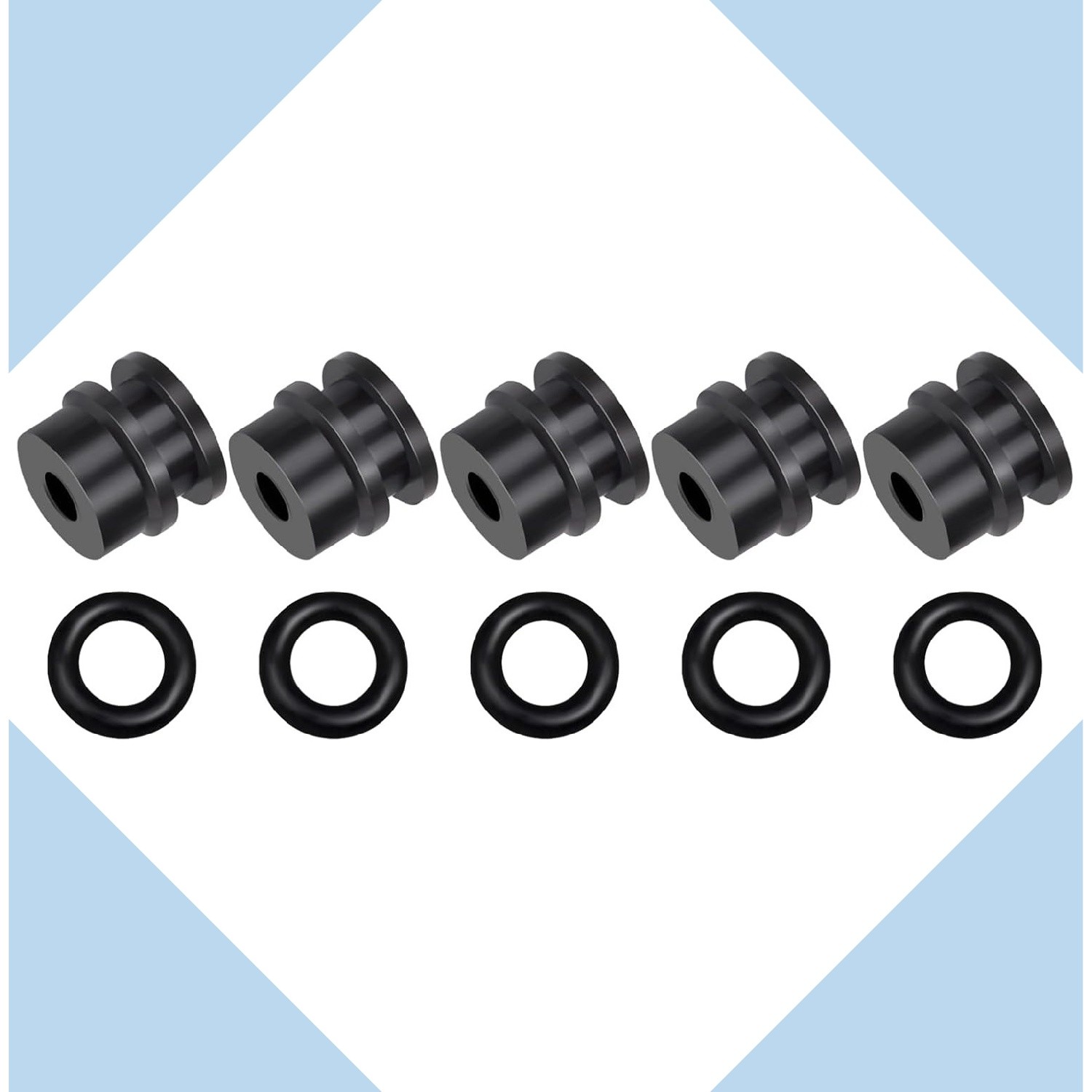 5x 246348 249990 Side Seals Kit For Fusion Air Purge AP Spray Gun - Black