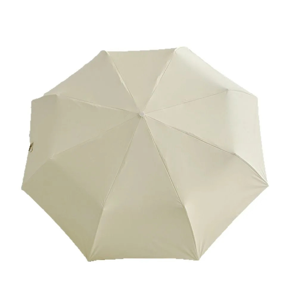 Waterproof sunshade umbrella, small fresh sunshine umbrella, solid color creativ