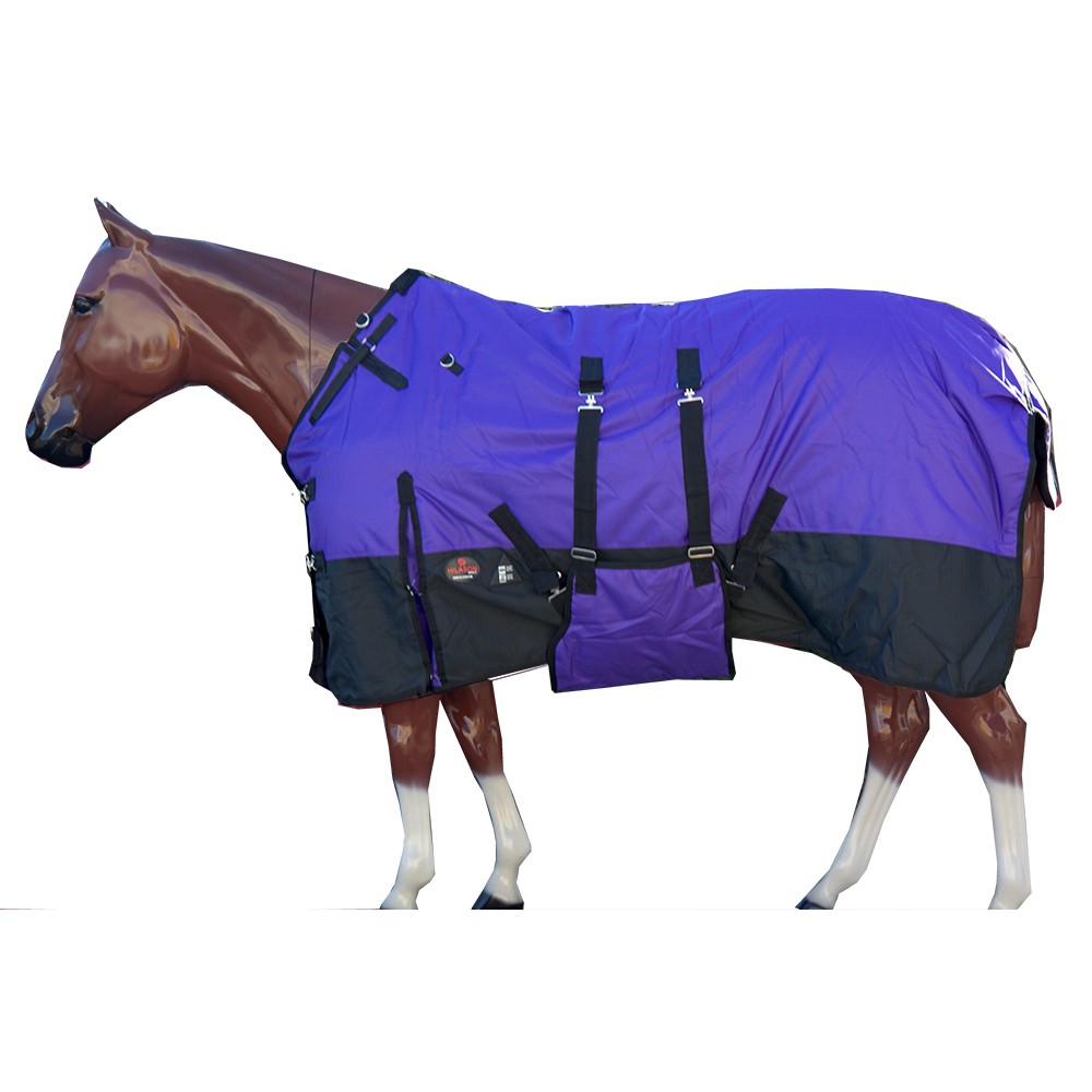 HILASON 600D Winter Waterproof Poly Horse Blanket Belly Wrap Purple | Turnout