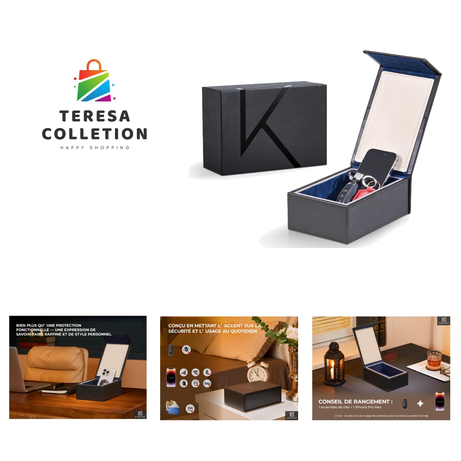 KK7 Faraday Box: Elegant Signal Shielding for Key Fobs & Essentials - 4x2x7