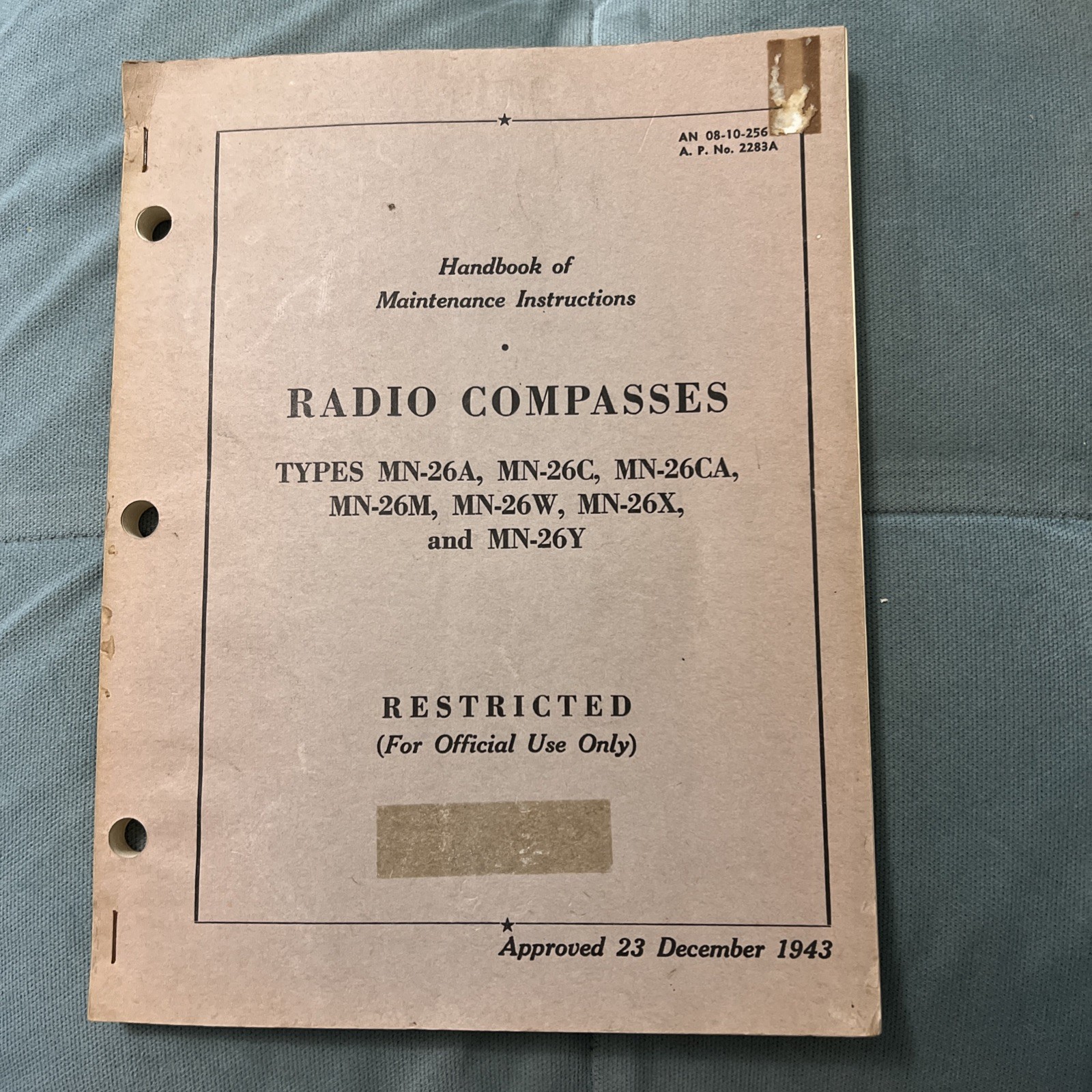 Radio Compasses MN-26A 26C 26M Etc  Handbook Of Maintenence Instructions