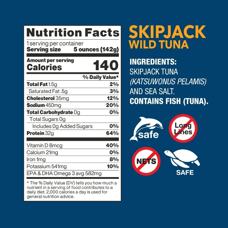 (4 pack) Wild Planet Skip Jack Wild Tuna 5 oz