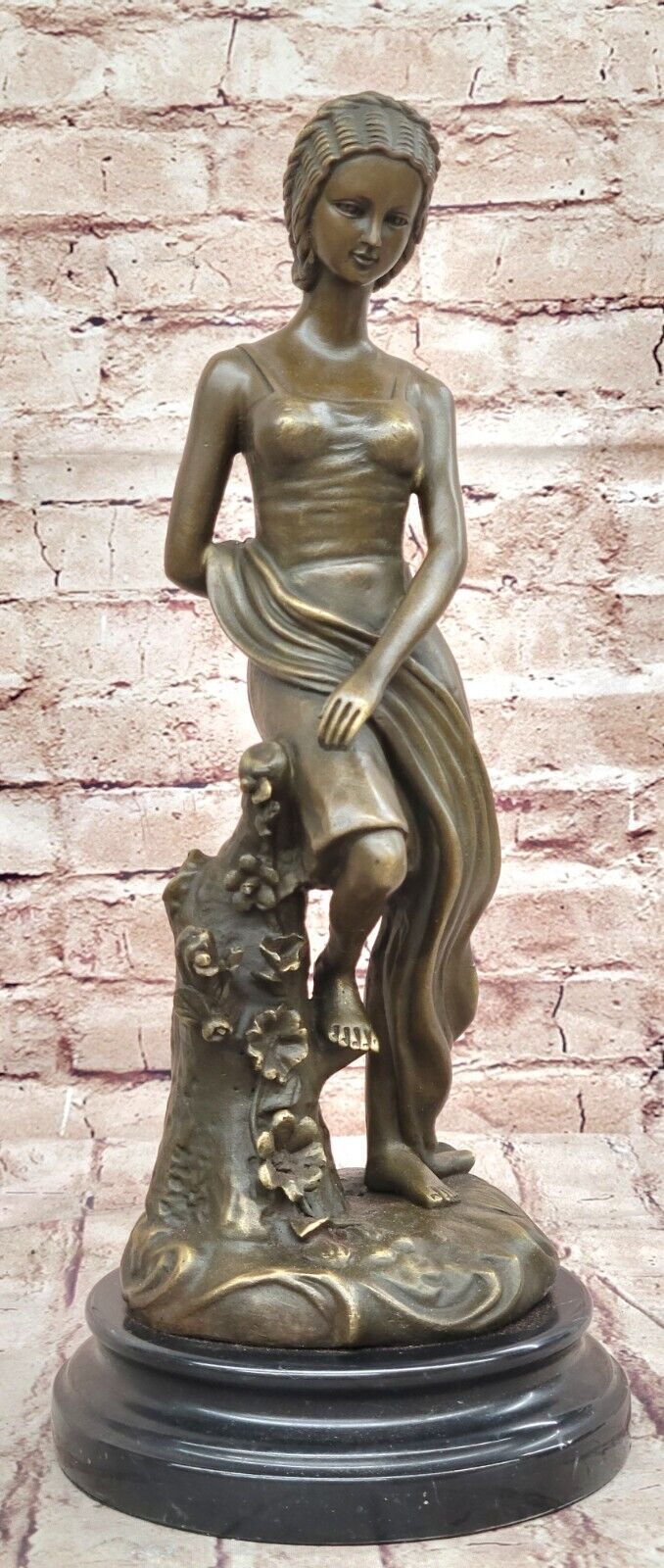 Bronze Sculpture Signed Milo Roman Girl Art Art Figurine Sculpture Bronze Sale