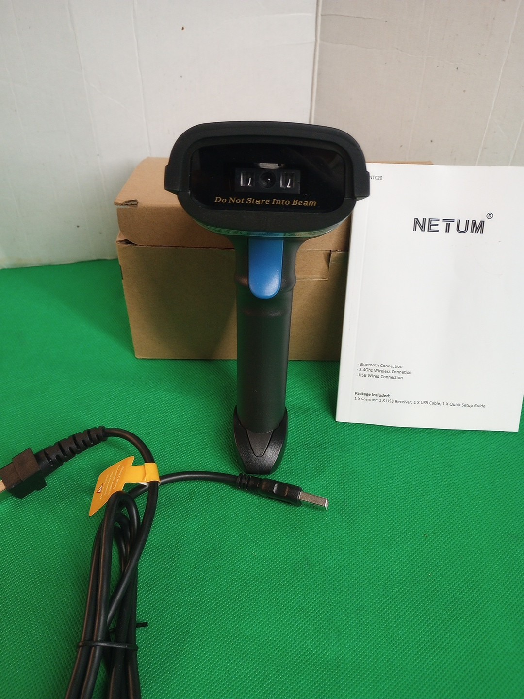 NETUM NT-1228BC Bluetooth Barcode Scanner Compatible with 2.4G Black