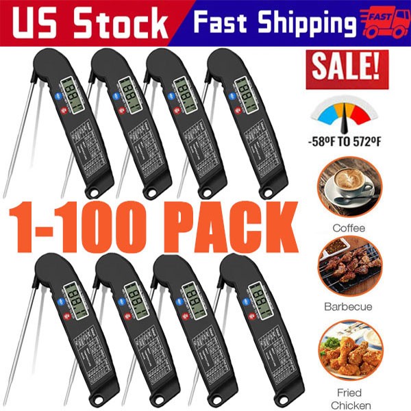 Instant Read Digital Meat Thermometer BBQ Grill Smoker For Kitchen Food Cooking