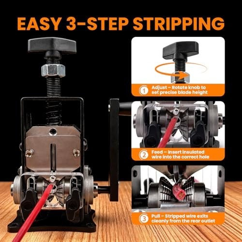Manual Wire Stripper Machine 0.06 to 1 Inch 1.5-25mm Copper Scrap Cable