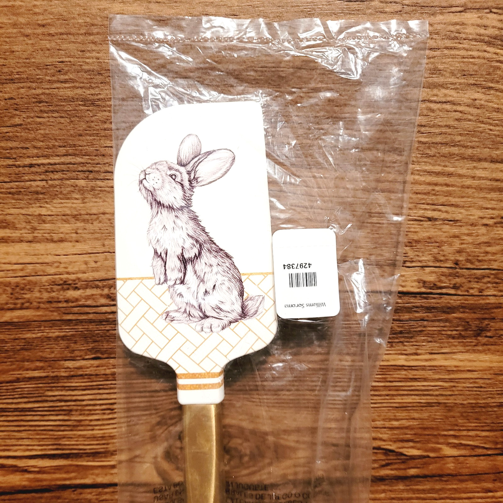 Williams Sonoma Garden Lattice Standing Bunny Spatula Easter NEW