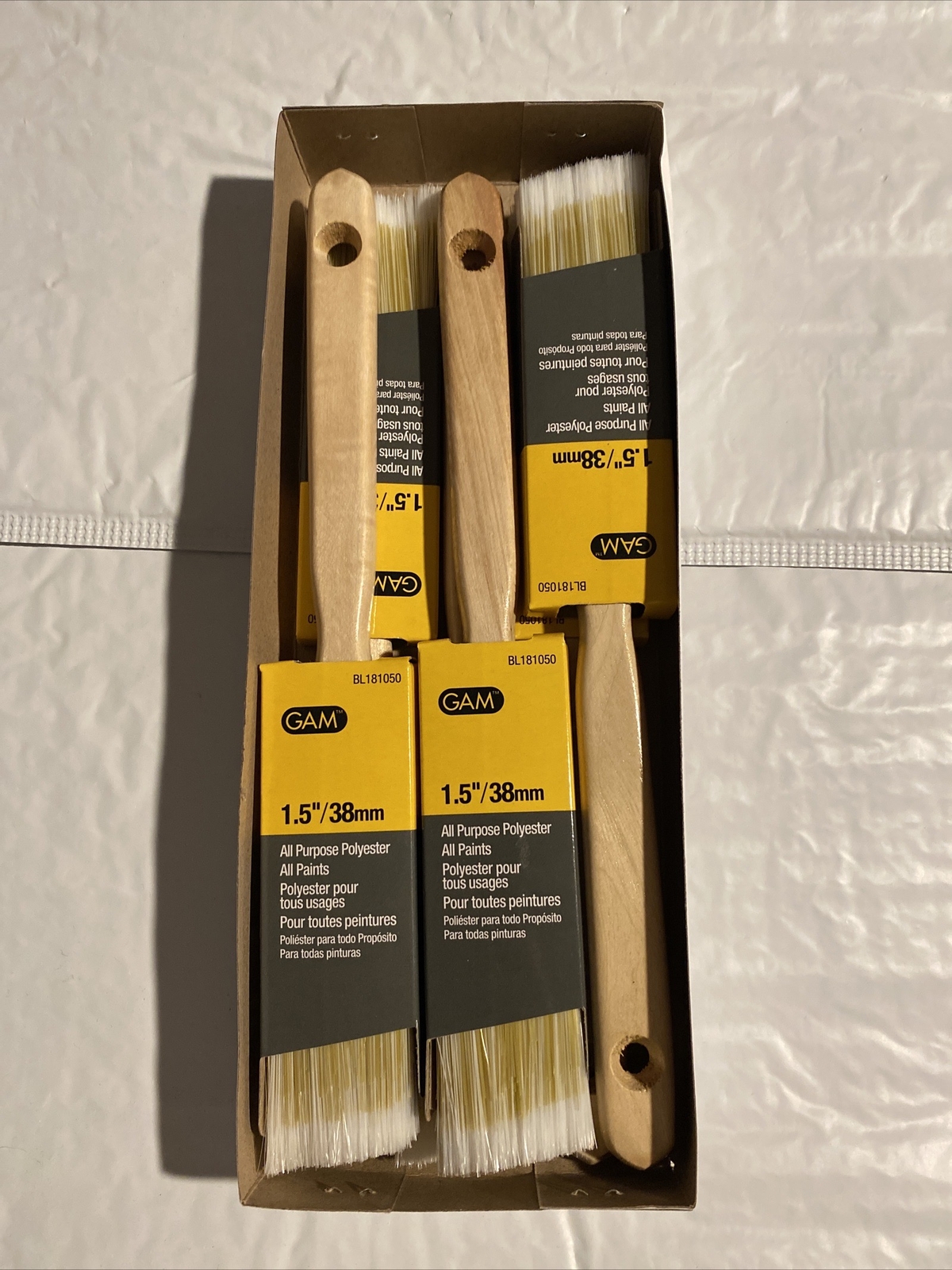 6-pack Gam 1.5”/38 mm All Purpose Paint Brush
