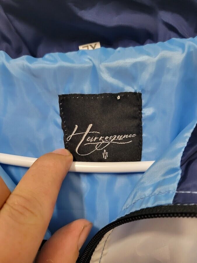 Heirrogance Full Zip Unique Blue Jacket Size XL