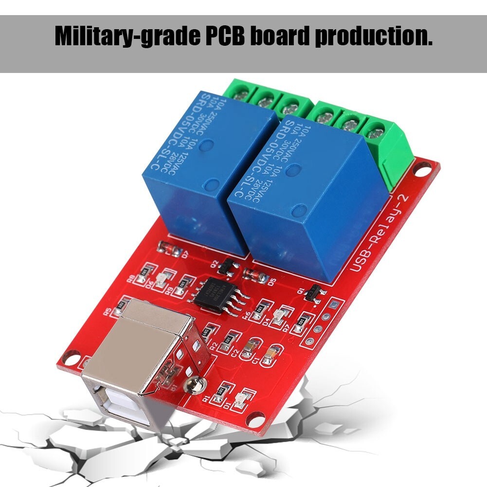 2-Channel 5V Computer USB Smart Switch Controller PC Relay Drive Module