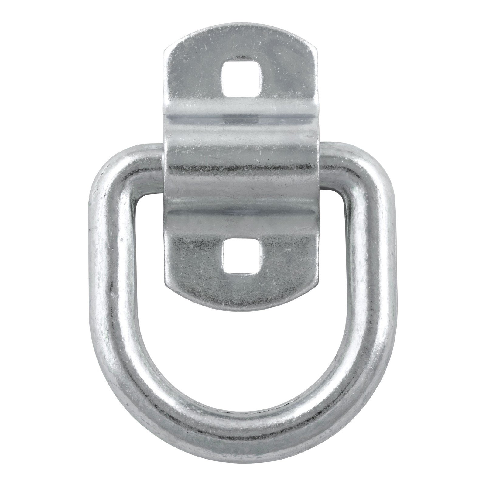 Curt-3" x 3" Surface-Mounted Tie-Down D-Ring (3,600 lbs, Clear Zinc)