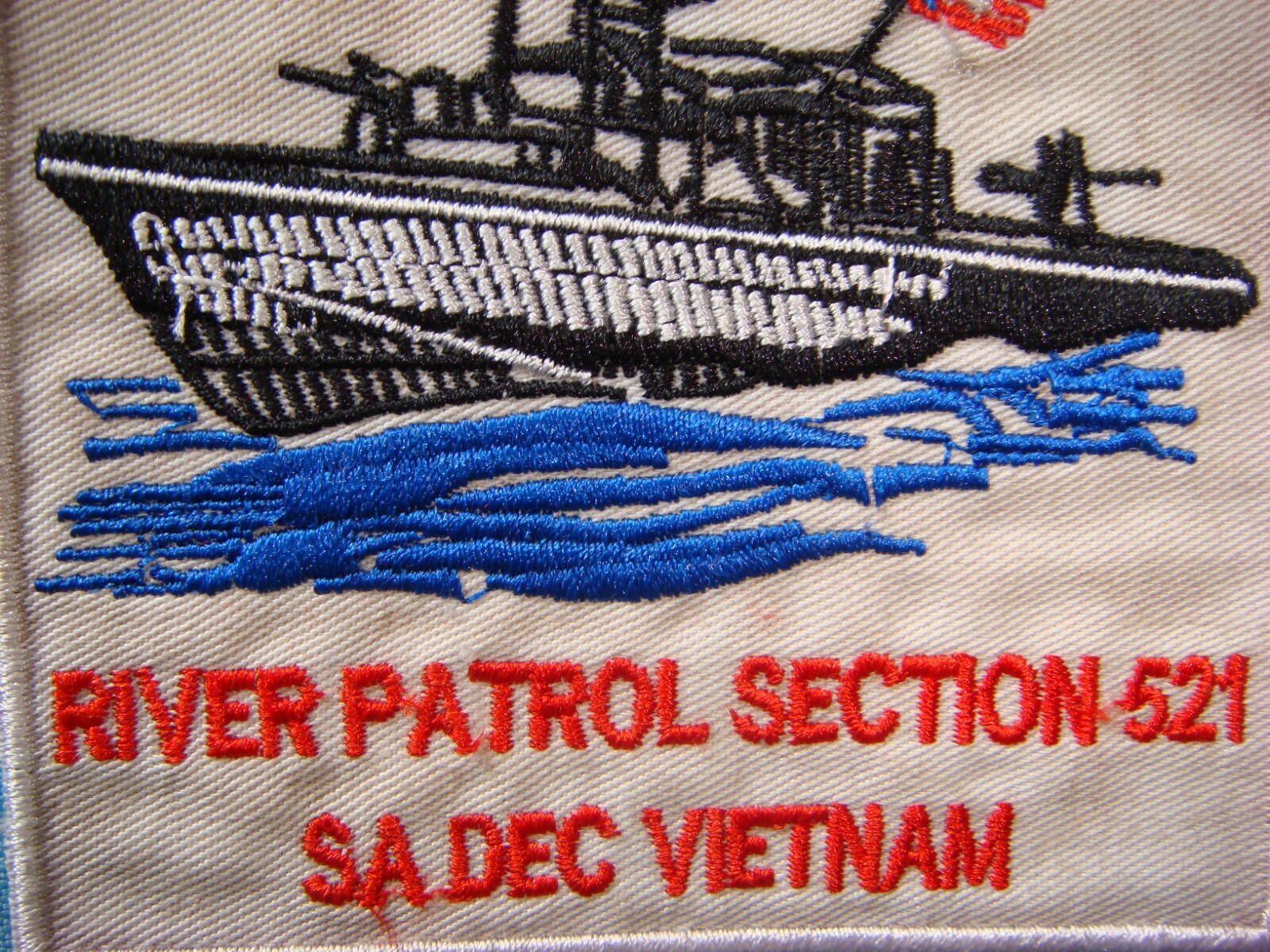VIETNAM WAR PATCH, US RIVER PATROL SECTION 521 SADEC PROVINCE IN VN