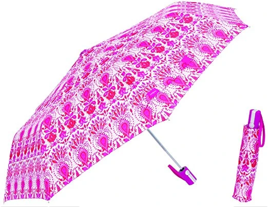 SAGE & EMILY PINK BOHO COMPACT UMBRELLA NEW