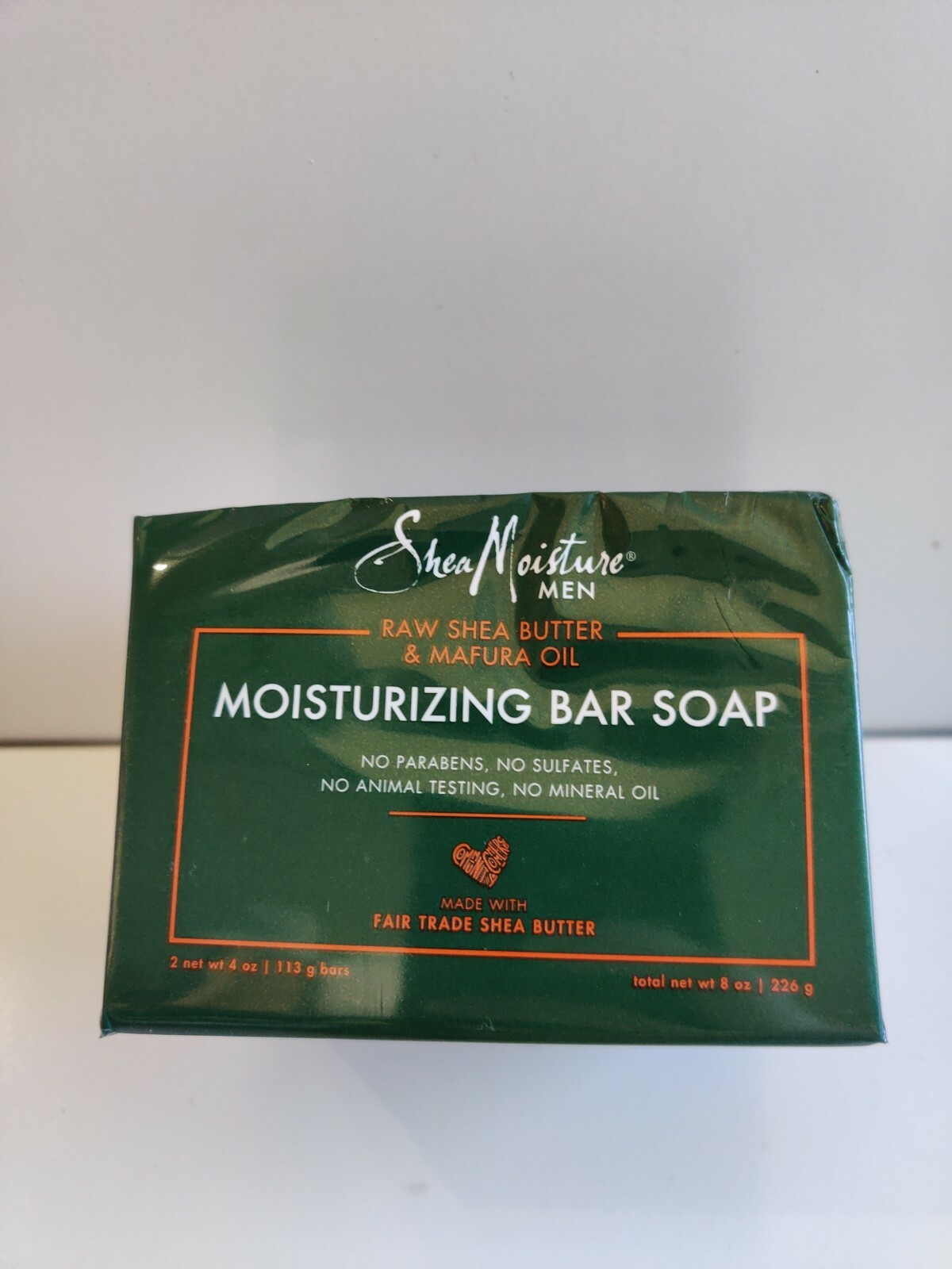 Shea Moisture Men Raw Shea Butter & Mafura Oil Bar Soap pack of 2 bars (1 pack)