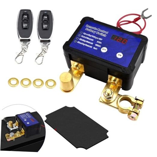 240A Remote Battery Disconnect Switch, 12V DC Voltmeter, RV Side Post Battery