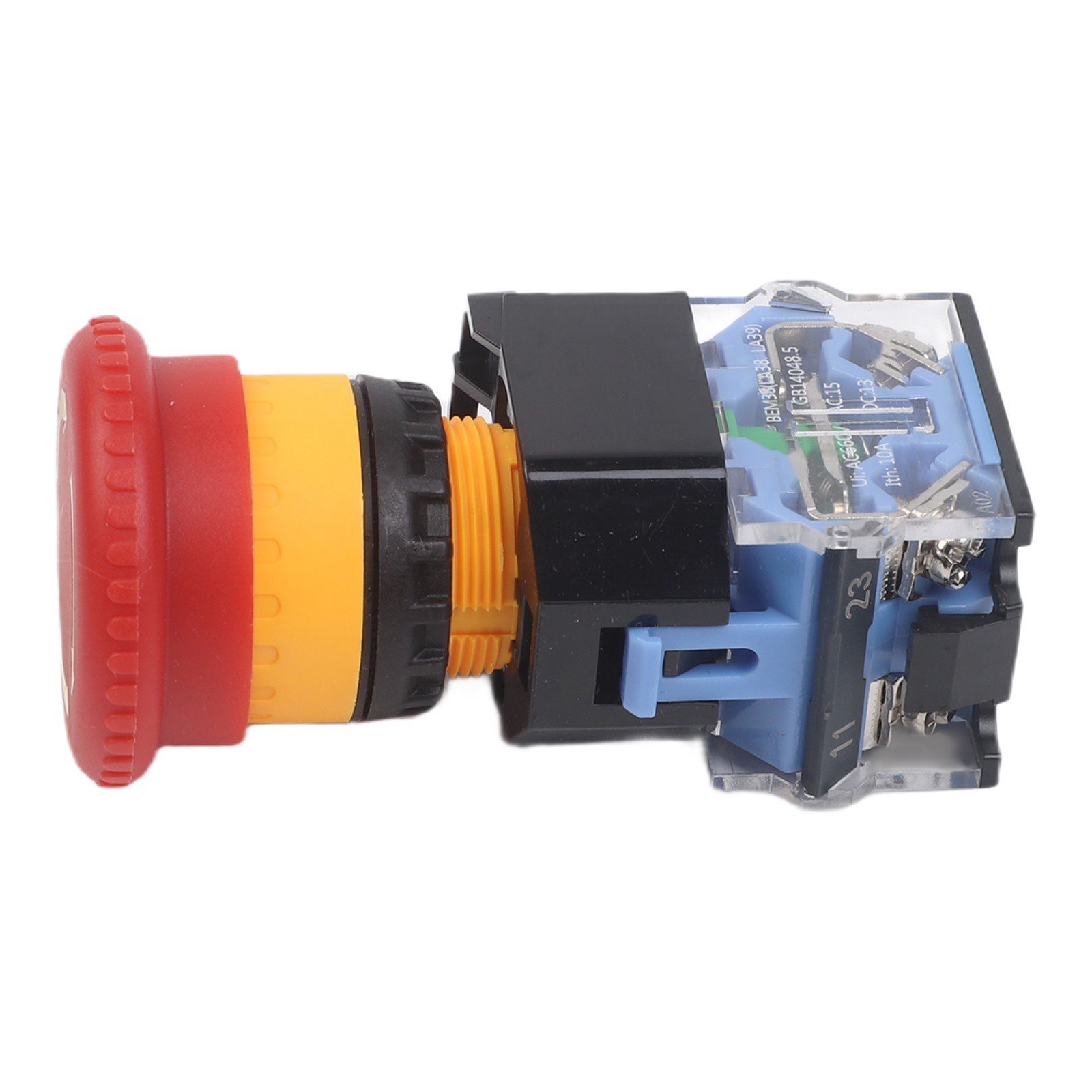 Push Button Switch with Mushroom Head 660V Maximum Voltage 22mm Diameter