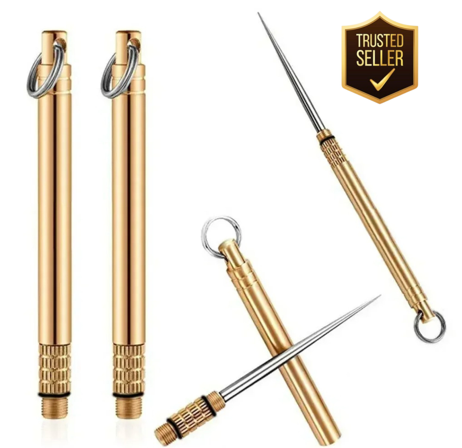 Titanium & Brass Toothpick – Portable, Multifunctional, Stronger Than Dental Flo