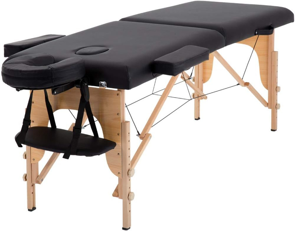 Massage Bed Portable Massage Table 24 Inch Wide Lash Bed Height Adjustable 2 Fol