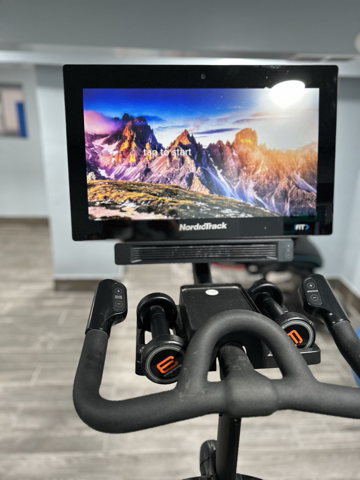 NordicTrack S22i Studio Cycle Upright Exercise Bike Touchscreen Dumbbells